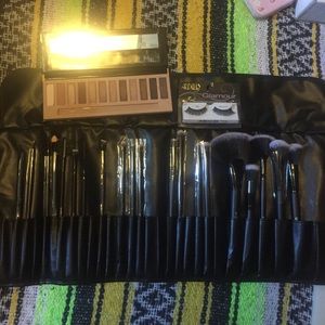 20 piece makeup brush set la girl lashes