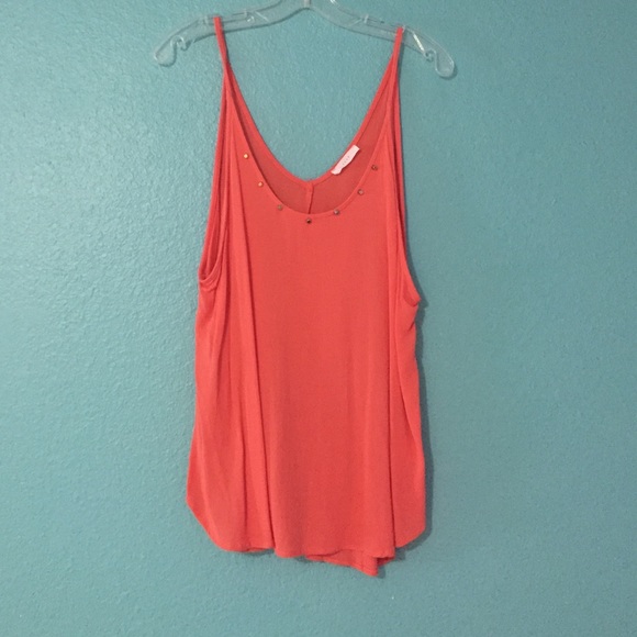 LUSH peach tank top with studs!