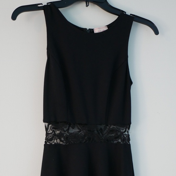Black Lace Skater Dress