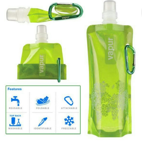 (2/set) Foldable 16oz Eco-friendly Water Bottle