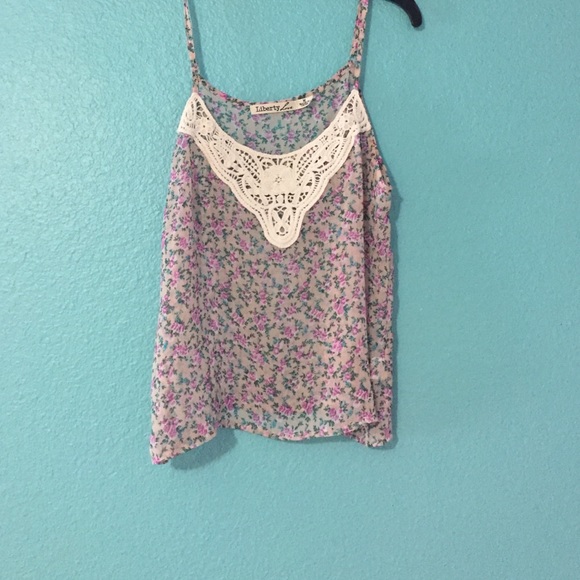 Sheer summer top with white detail!!