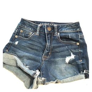 High Waisted Blue Jean Shorts