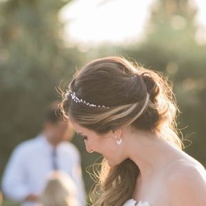 Bhldn (Anthropologie) crystallized vine hairpiece