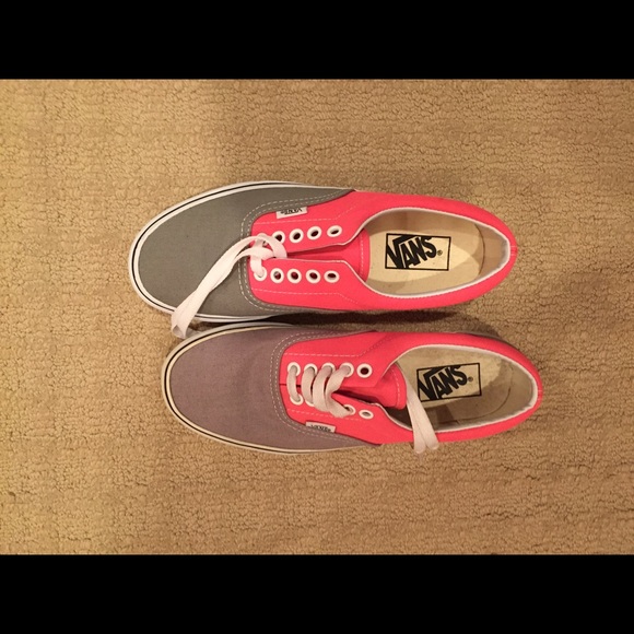 Pink and grey vans women's size 8