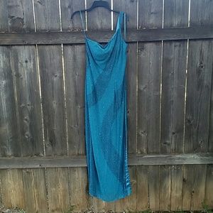 One shoulder beaded dress