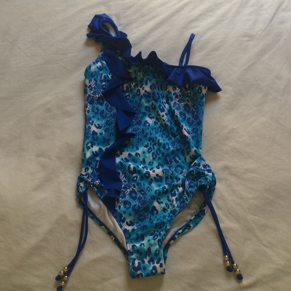 Justice girls one piece bathing suit