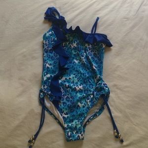 Justice girls one piece bathing suit