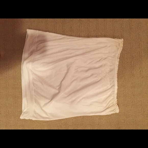 White Abercrombie and Fitch strapless top