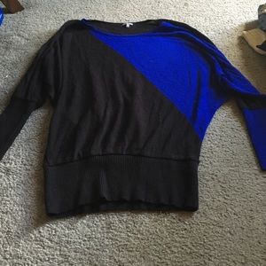 Black and blue sweater