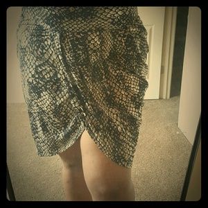 Snake print skirt
