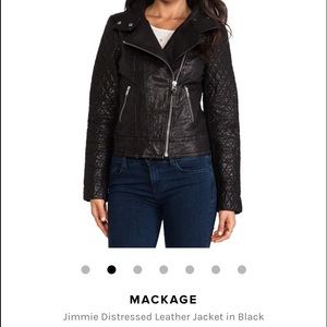 100% authentic Mackage Jimmie leather biker jacket
