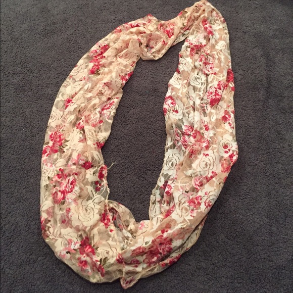 Lace infinity scarf