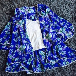 Forever 21 Water Color Floral Kimono
