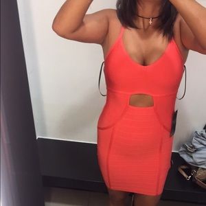 Bebe cut out bandage dress