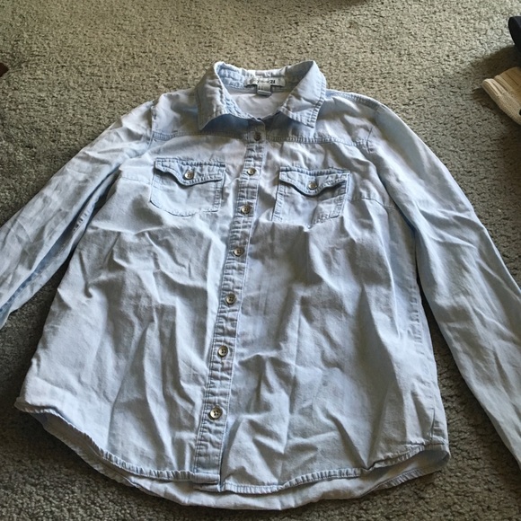 Light blue button down