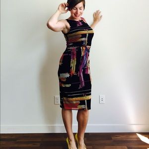 Kay Unger Printed Sheath Dress