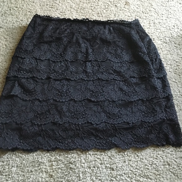 Black lace skirt
