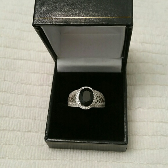 Onyx Ring 2.83 Ct Sterling Silver