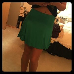FLIRTY HIGH WAIST GREEN SKIRT!