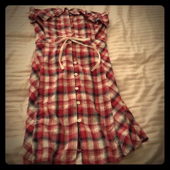 Plaid Juicy Couture strapless dress