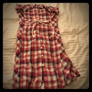 Plaid Juicy Couture strapless dress