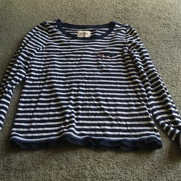 Striped navy and white long sleeve!