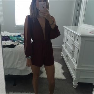 TOBI wine red romper