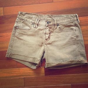 Madewell brown denim cut-off shorts