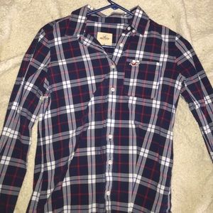 Hollister plaid long sleeve button down