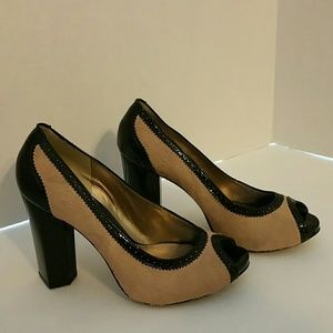 Diane Von Furstenberg Peep Toe Pumps Size 6 1/2