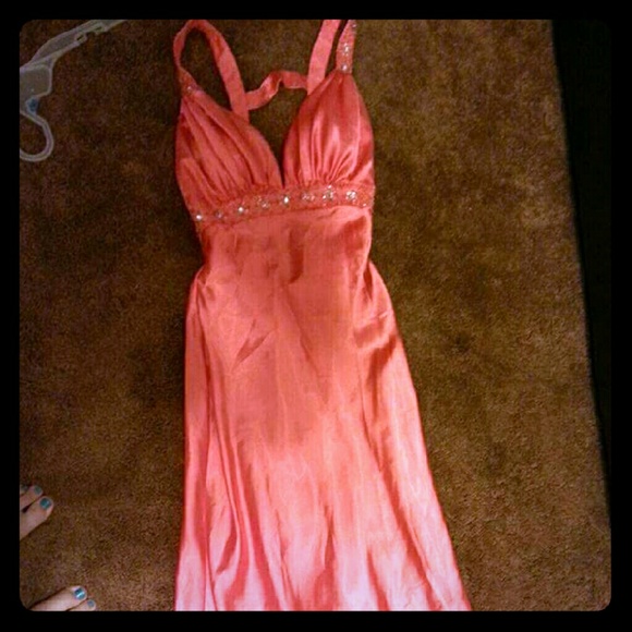 Orange/pink prom dress