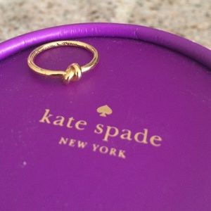 Kate Spade sailor's knot ring 12k gold plated