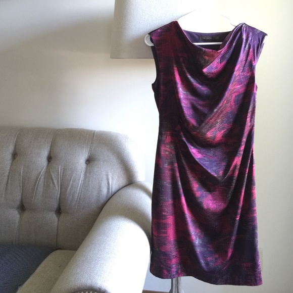 The Limited lined plum dress.