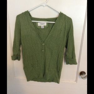 American Eagle green, hooded sweater