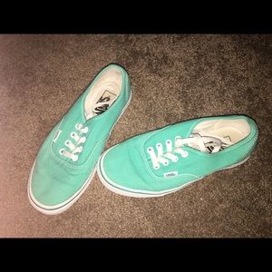 Seafoam Green Vans size 7