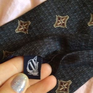 Nautica Accessories - Nautical Nautica Diamond Flower Black Maroon Tie Nautica Accessories - Nautical Nautica Diamond Flower Black Maroon Tie