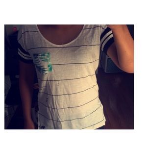 Pink stripped pocket t-shirt