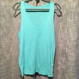 Bright, sea foam green vneck tank from jcrew
