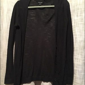 Heather-Black long cardigan