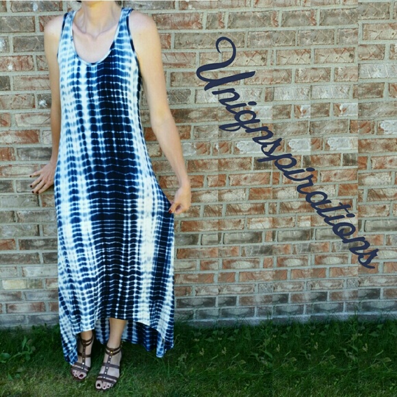Tie Dye Hi-Low Maxi Dress