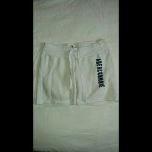 White Abercrombie sweatshorts