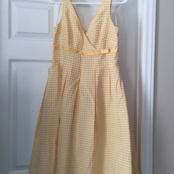 Yellow vintage style summer dress