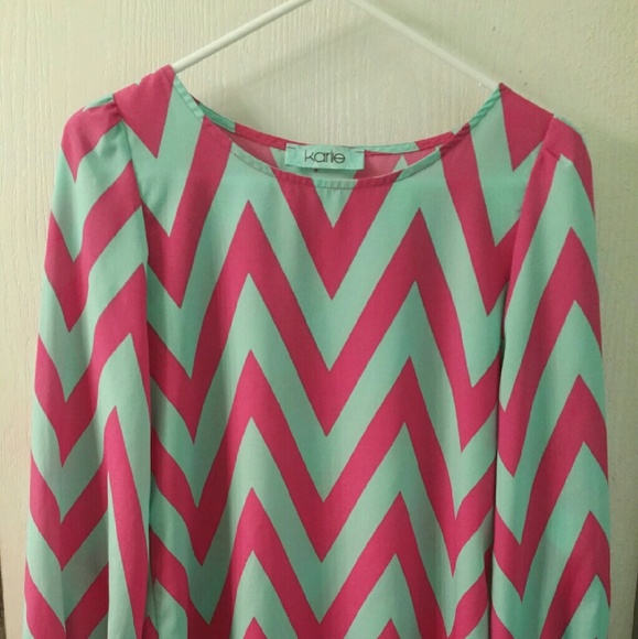 Turquoise and pink dress - Picture 4 of 4