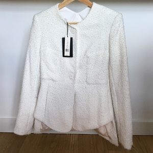 Theyskens' Theory White Tweed Jacket