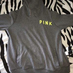 gray PINK hoodie