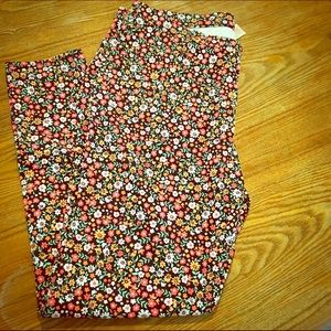 Floral print stretch jeggings xl 16 18