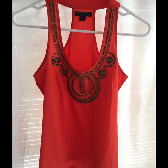 Banana republic orange blouse - Picture 1 of 4