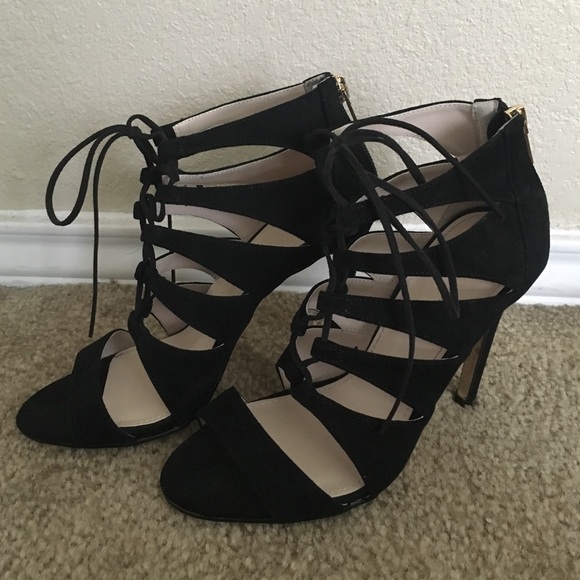 Lace up high heel sandal