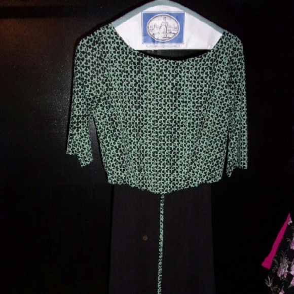 Stylish black/mint dress