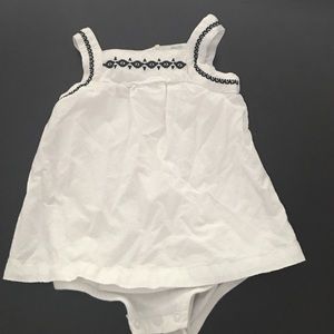 18M Toddler White Dress with Black Detail